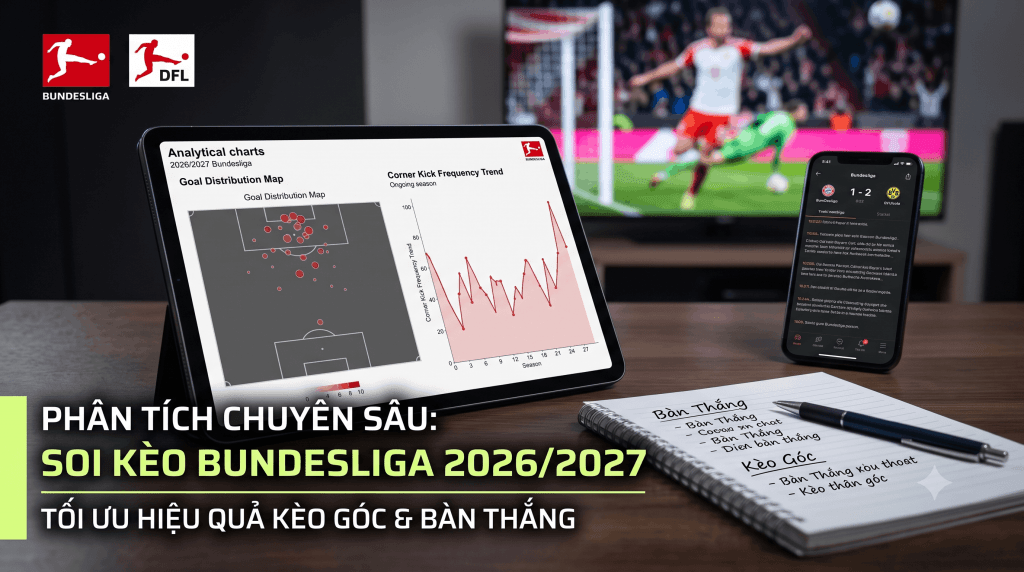 Chiến thuật soi kèo Bundesliga 2026/2027 Bàn thắng & Kèo Góc hiệu quả cao 2 phân tích khi đặt cược